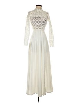 open lace back dress Pleated Crochet Floral Maxi Dress – self-portrait-US