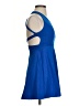 Unbranded Solid Blue Cocktail Dress Size XS - photo 4