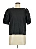 Glam 100% Polyester Black Short Sleeve Blouse Size M - photo 1