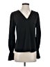 Aqua 100% Polyester Black Long Sleeve Blouse Size XS - photo 1