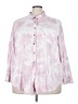 Torrid 100% Rayon Tie-dye Pink Long Sleeve Button-Down Shirt Size 4X Plus (4) - photo 1