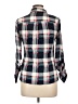 Love Tree 100% Rayon Plaid Blue Long Sleeve Button-Down Shirt Size L - photo 2