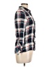 Love Tree 100% Rayon Plaid Blue Long Sleeve Button-Down Shirt Size L - photo 4