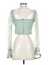 LOVE X DESIGN 100% Polyester Green Long Sleeve Top Size S - photo 2