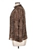 1.State 100% Polyester Animal Print Brown Long Sleeve Blouse Size XL - photo 5