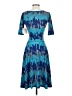 Lularoe Print Blue Cocktail Dress Size XXS - photo 2