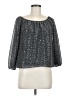 Honey Punch 100% Polyester Silver 3/4 Sleeve Blouse Size M - photo 1