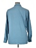 Unbranded 100% Polyester Solid Blue Long Sleeve Blouse Size XL - photo 2