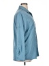Unbranded 100% Polyester Solid Blue Long Sleeve Blouse Size XL - photo 4