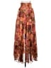 A.L.C. 100% Silk Paisley Orange Silk Skirt Size 2 - photo 2