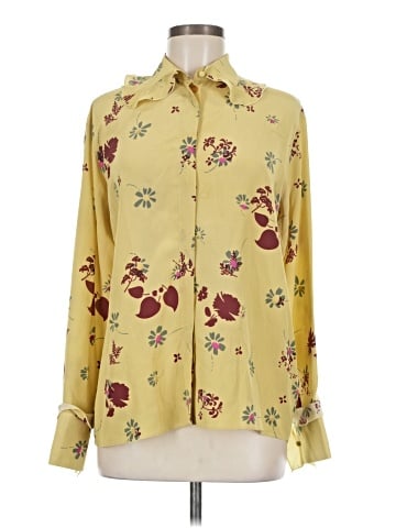 Valentino Long Sleeve Silk Top (view 1)