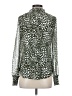 Beacon Animal Print Green Long Sleeve Blouse Size S - photo 2