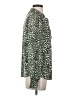Beacon Animal Print Green Long Sleeve Blouse Size S - photo 4