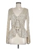 Pink Lily Silver Long Sleeve Blouse Size M - photo 1