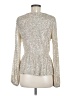 Pink Lily Silver Long Sleeve Blouse Size M - photo 2