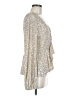 Pink Lily Silver Long Sleeve Blouse Size M - photo 4