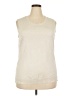 August Silk Ivory Sleeveless Top Size 2X - photo 1