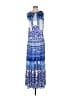 Unbranded Print Blue Casual Dress Size XS - photo 1