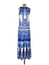 Unbranded Print Blue Casual Dress Size XS - photo 2