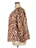 Shein Animal Print Brown Long Sleeve Blouse Size 3X - photo 5