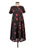 Lularoe Floral Purple Black Casual Dress Size S - photo 1
