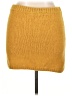 Flat White Solid Yellow Wool Skirt Size XL - photo 2