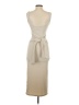 Lena 100% Polyester Solid Tan Casual Dress Size S - photo 2