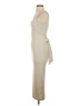 Lena 100% Polyester Solid Tan Casual Dress Size S - photo 5