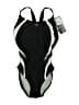 Speedo Graphic Black One Piece Swimsuit Size 6 - photo 1
