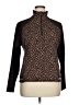 T by Talbots Animal Print Brown Track Jacket Size XL - photo 1