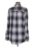 Tinsel Plaid Blue Long Sleeve Button-Down Shirt Size M - photo 2