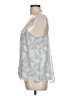 Calvin Klein 100% Polyester Silver Sleeveless Blouse Size L - photo 5