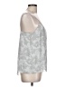 Calvin Klein 100% Polyester Silver Sleeveless Blouse Size L - photo 4