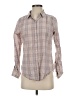 Isabella Sinclair 100% Cotton Plaid Tan Long Sleeve Button-Down Shirt Size XS - photo 1