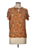 MOD Lusive 100% Rayon Orange Short Sleeve Blouse Size L - photo 1