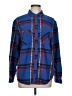 BDG Plaid Blue Long Sleeve Button-Down Shirt Size L - photo 1