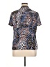 Dana Buchman 100% Polyester Animal Print Blue Short Sleeve Blouse Size XL - photo 2