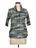 Coin 1804 Camo Gray 3/4 Sleeve Top Size M (estimated) - photo 1
