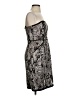 BCBGMAXAZRIA Paisley Silver Cocktail Dress Size 4 - photo 4