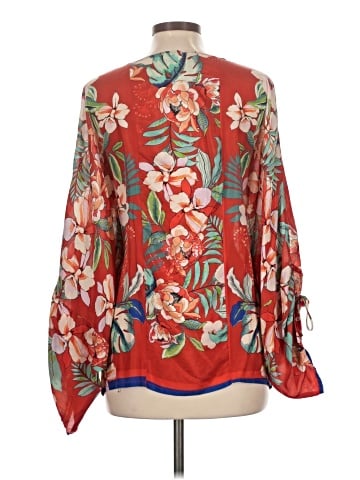 Johnny Was 3/4 Sleeve Silk Top (view 2)