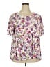 Hayden Purple Short Sleeve Blouse Size 2X - photo 1
