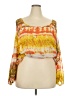 Dots Orange 3/4 Sleeve Blouse Size 3X - photo 1
