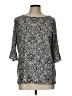 Anne Klein Gray 3/4 Sleeve Blouse Size L - photo 1