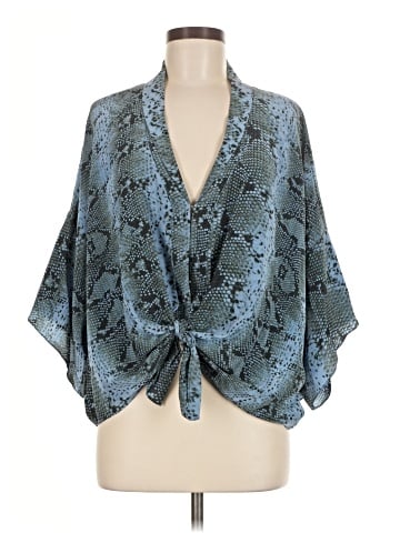 Elizabeth and James 3/4 Sleeve Silk Top (view 1)