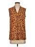 CAbi 100% Polyester Animal Print Orange Sleeveless Blouse Size XS - photo 1