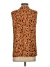 CAbi 100% Polyester Animal Print Orange Sleeveless Blouse Size XS - photo 2