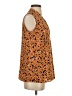 CAbi 100% Polyester Animal Print Orange Sleeveless Blouse Size XS - photo 4