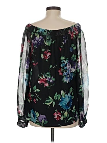 Worth New York Long Sleeve Silk Top (view 2)