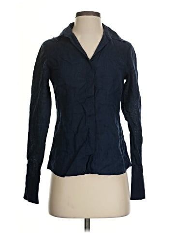 Indigo Palms Long Sleeve Button-Down Shirt (view 1)
