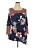 New Directions Blue 3/4 Sleeve Blouse Size XXL - photo 1